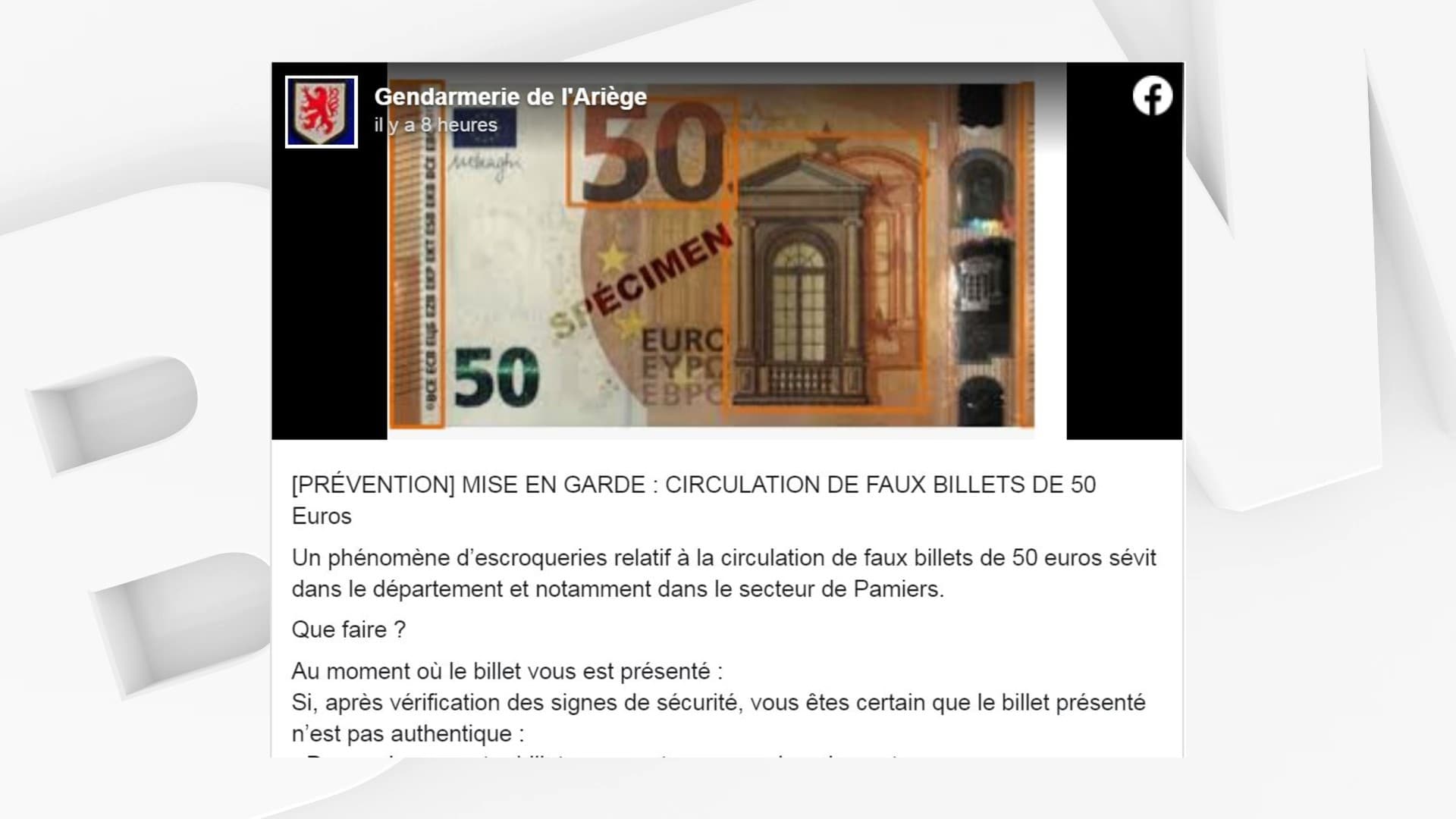 Gendarmerie de la Charente-Maritime - ⚠️ [ Alerte faux billets de 20 € -  Ils sont de retour ! ] ⚠️ Depuis quelques jours, des billets de 20 euros -  billets de