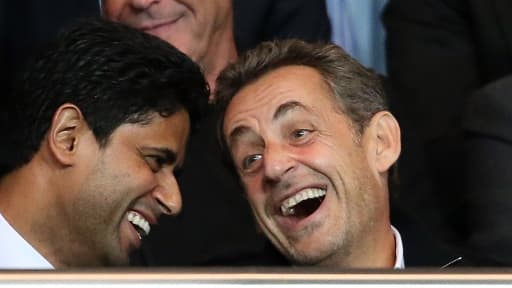 Nicolas Sarkozy -ici avec le patron de BeIN Sports Nasser Al-Khelaifi- aurait joué les messagers avec le Qatar