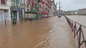 La crue de la Nive à Bayonne, le 10 décembre 2021.