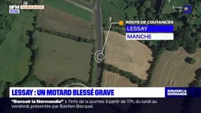 Manche: un motard grièvement blessé dans un accident à Lessay