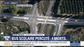 Pyrénées-Orientales: au moins quatre morts dans une collision entre un train et un bus scolaire (1/2)