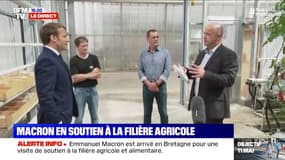 Emmanuel Macron en Bretagne en soutien à la filière agricole 