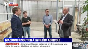 Emmanuel Macron en Bretagne en soutien à la filière agricole 