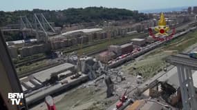 Sur le pont de Gênes, le temps semble s'être arrêté