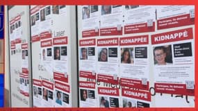 Des affiches d'otages du Hamas