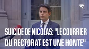 Suicide de Nicolas, victime de harcèlement scolaire: la réaction de Gabriel Attal en intégralité
