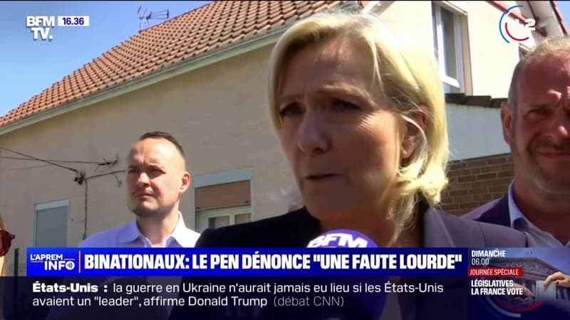 Législatives: Marine Le Pen dénonce 
