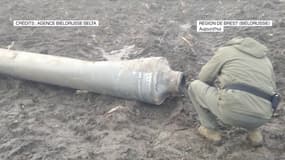 Des images du missile ukrainien écrasé en Biélorussie, selon l'agence biélorusse Belta
