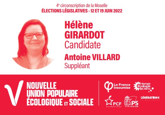 Le bulletin de vote de la candidate Nupes Hélène Girardot aux législatives en Moselle