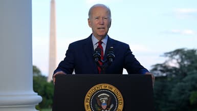 Joe Biden annonce la mort du chef d'Al-Qaïda, le 1er août 2022, depuis la Maison Blanche. 