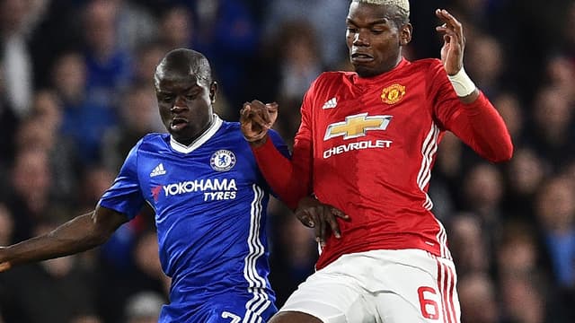 Pour Paul Pogba (Manchester United), la comparaison avec N'Golo Kanté (Chelsea) n'est pas toujours juste.
