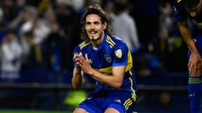 Edinson Cavani lors de la demi-finale aller de Copa Libertadores face entre Boca Juniors et Palmeiras (0-0), le 28 septembre 2023
