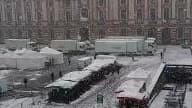 La place du Capitole sous la neige. - Témoins BFMTV
