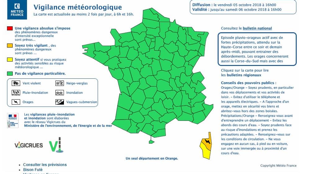 Capture Météo France. Capture Météo France.