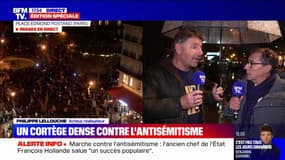 Marche contre l'antisémitisme: "C'est rassurant de voir qu'il y a du monde", affirme l'acteur et réalisateur Philippe Lellouche