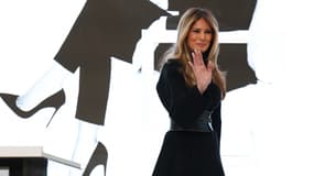Melania Trump, en pleine promotion de son documentaire, "Melania, le Film", à la bourse de New York, le 28 janvier 2026.