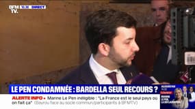 Jean-Philippe Tanguy (RN) qualifie de "voyous" les personnes qui menacent les magistrats qui ont rendu le jugement dans l'affaire des assistants parlementaires européens du FN 