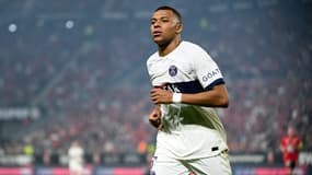 Kylian Mbappé lors du match Rennes-PSG (1-3, 8e journée de L1), le 8 octobre 2023
