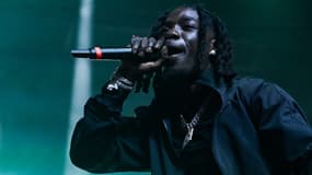 Le rappeur Gazo, le 3 juin 2023, lors du festival We Love Green