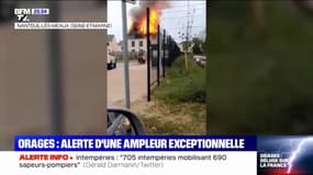 Seine-et-Marne: touchée par la foudre, une maison prend feu