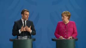 Angela Merkel et Emmanuel Macron à Berlin en mai 2017
