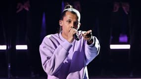 Le chanteur belge Stromae sur la scène des Victoires de la musique, le 10 février 2023 à Boulogne-Billancourt (Hauts-de-Seine).
