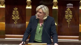 Marine Le Pen à l'Assemblée nationale le 6 février 2023.