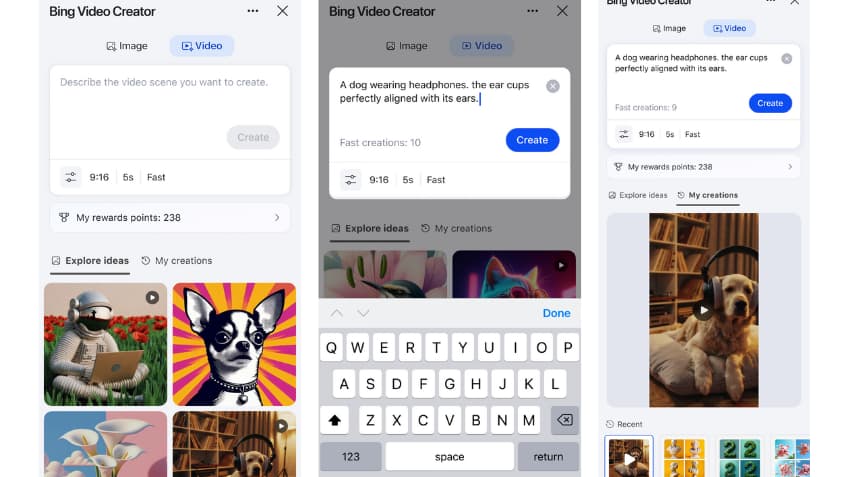 Microsoft intègre sora à son moteur de recherche bing pour générer des vidéos