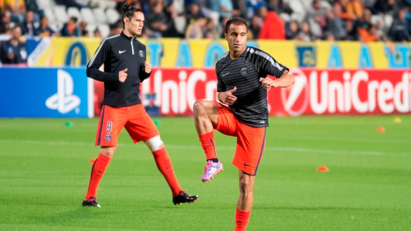 Lucas et Edinson Cavani