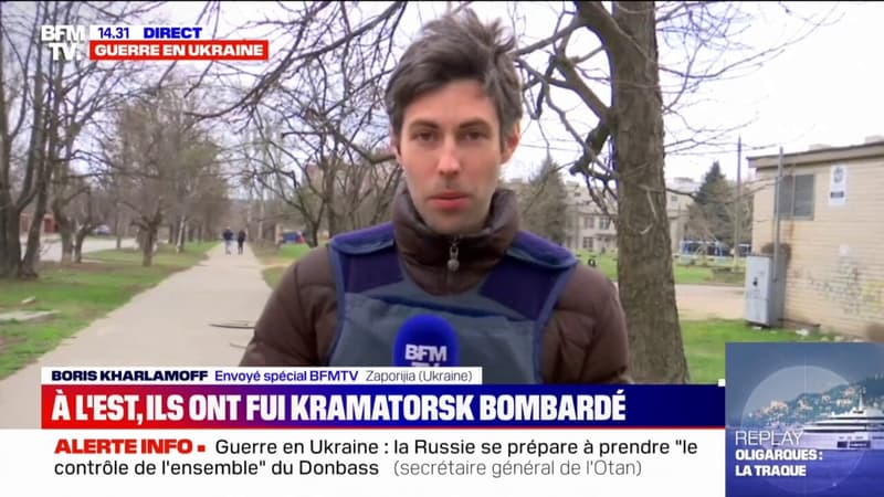 Guerre en Ukraine: à l'Est, les habitants de Kramatorsk fuient les bombardements