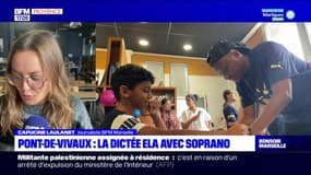 Marseille: la dictée de l'association ELA animée par Soprano