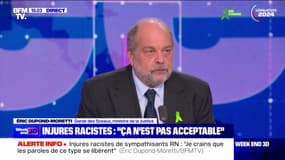 Propos racistes envers Divine Kinkiela: "Je crains que les paroles de ce type se libèrent", affirme Éric Dupond-Moretti