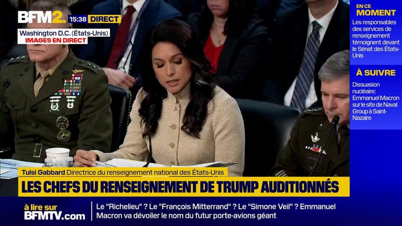 Le gouvernement iranien "reste en place mais est fortement affaibli", selon la cheffe des services de renseignement américains