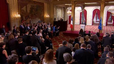 François Hollande, le 7 septembre 2015 lors de sa conférence de presse