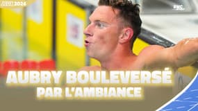 JO 2024 / Natation : "J'ai envie de chialer", Aubry bouleversé par le soutien du public