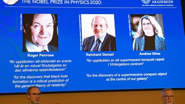 Le prix Nobel de physique revient à 3 physiciens, pionniers de la recherche sur les "trous noirs"