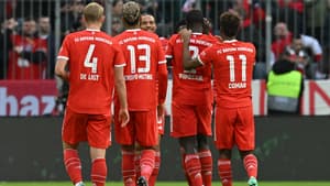 La célébration des joueurs du Bayern dans le Klassiker, 1er avril 2023