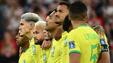 Brésil-Croatie : les joueurs brésiliens durant la séance de tirs au but