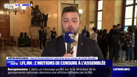 Assemblée nationale: "'Les Républicains' c'est 'Courage, fuyons'", estime Kévin Mauvieux, député RN, sur le refus du groupe LR de voter la motion de censure