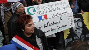 Esther Benbassa, lors de la "marche contre l'islamophobie"