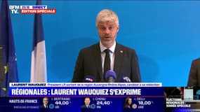 Régionales en Auvergne-Rhône-Alpes: pour Laurent Wauquiez, "c'est un choix net pour un cap clair"