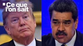 Le président américain Donald Trump (à gauche) et le président du Vénézuela Nicolas Maduro (à droite)
