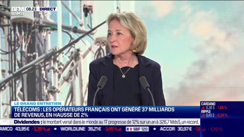 Télécoms: les opérateurs français ont généré 37 milliards de revenus, en hausse de 2%