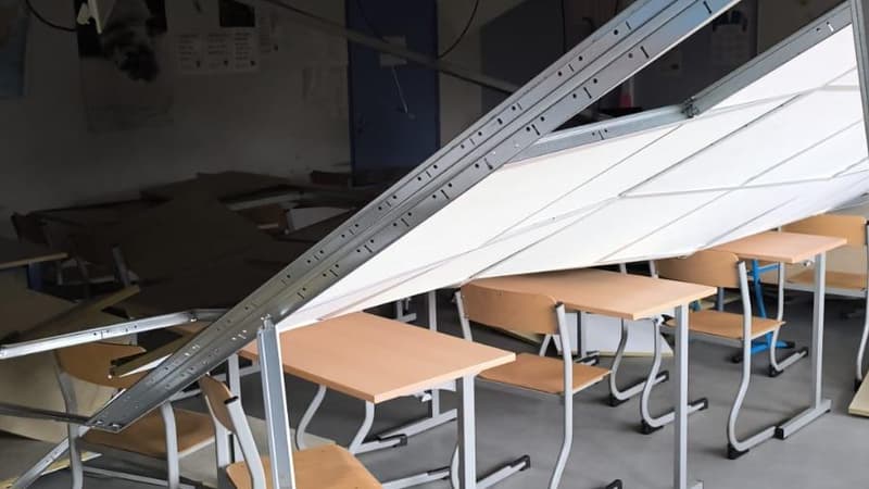 Épinay-sur-Seine: le faux plafond d'un collège s'effondre, une entreprise mise en cause