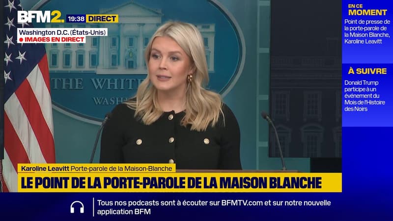 "L'Iran serait bien avisé de conclure un accord avec le président Trump", déclare la porte-parole de la Maison Blanche
