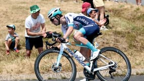 Lenny Martinez lors de la 10e étape du Tour de France, le 14 juillet 2025.