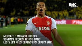 Mercato : Monaco roi des sommes reçues, le PSG dans les 5 les plus dépensiers depuis 2010