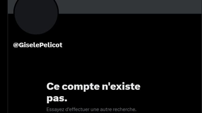 Le faux compte X de Gisèle Pélicot a été désactivé ce dimanche 27 octobre, celui-ci pourra à tout moment être réactivé par son propriétaire.