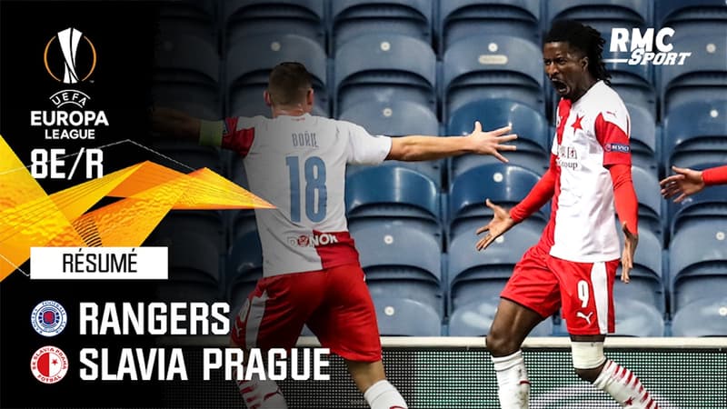 Résumé : Rangers 0-2 Slavia Prague (Q) - Ligue Europa 8e de finale retour