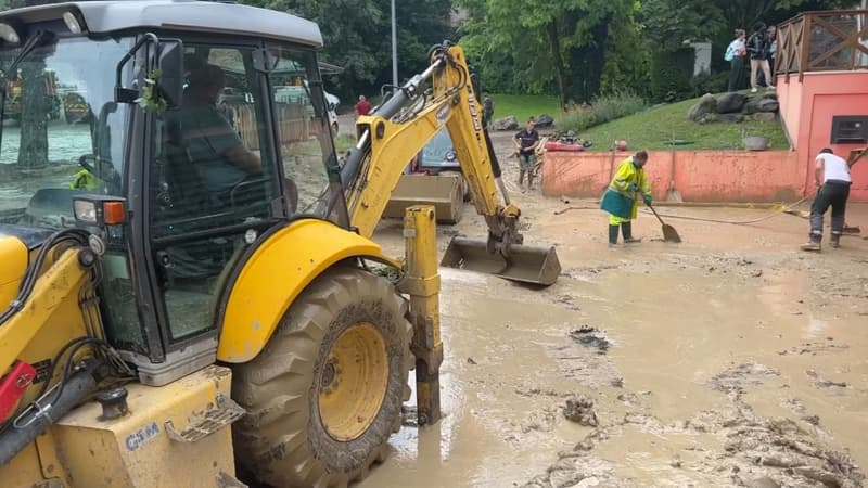 Des dégâts causés par des intempéries à Digne-les-Bains en juin 2023.